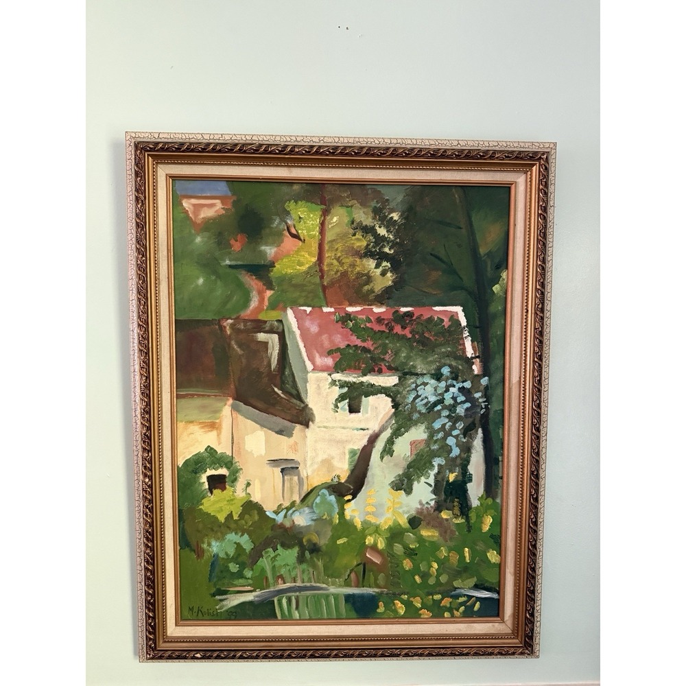 Framed Hand Painted Oil Painting Repro Paul Cezanne the House of Lacroix 27x21
